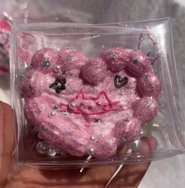 Purr-fect Love Cake Squishy - Hand-Painted Kitty Delight