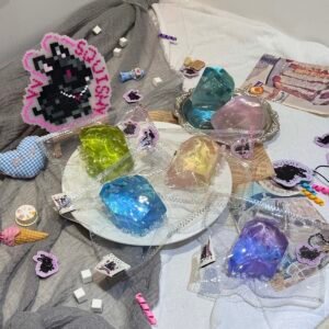 Crystal Gem Ore Transparent Taba Squishy Toy vvsquishy Original Design